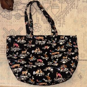 Vera Bradley Black Animal and Floral Tote